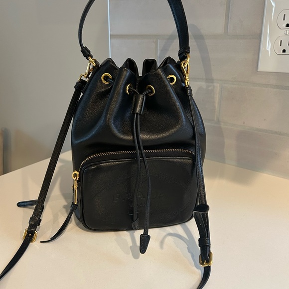 Prada Glacé Leather Bucket Bag - Picture 1 of 7